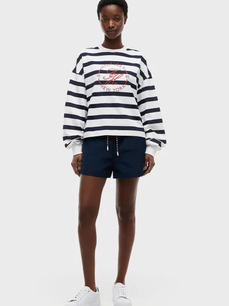 Свитшот Tommy Hilfiger в полоску белый