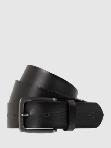 Skórzany ze sprzączką model ‘Scott’ Tom Tailor czarny