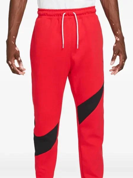 Pantaloni Nike din fleece alergare cu broderie negru
