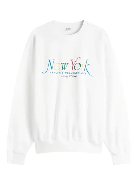 Hanorac crewneck Sporty & Rich alb