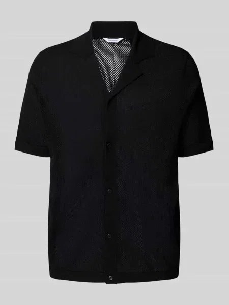 Koszula casualowa o kroju regular fit z półprzezroczystego materiału Calvin Klein czarna