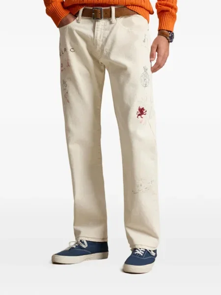 Ριγέ δερμάτινος κάλτσες Polo Ralph Lauren με κορδόνι μαύρο