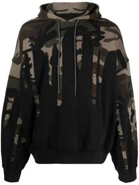 Hanorac cu glugă Mostly Heard Rarely Seen cu model camuflaj negru