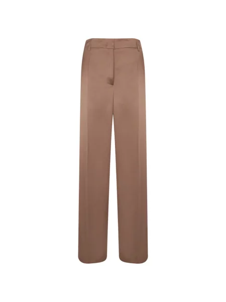 Pantaloni palazzo Blanca Vita din satin maro