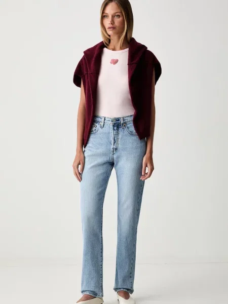Levi's straight kavbojke JEANS FOR modra