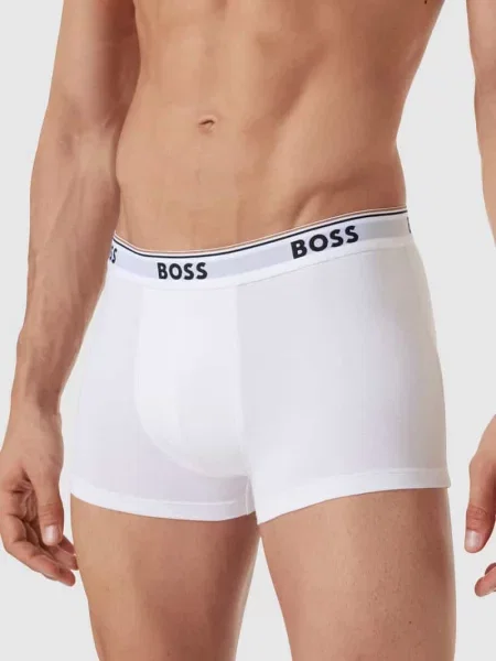 Obcisłe bokserki z elastycznym paskiem z logo w zestawie 3 szt. Hugo Boss szare