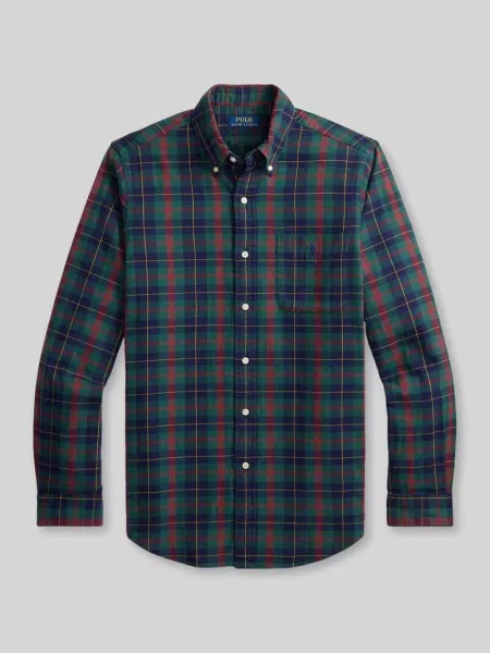 Koszula casualowa o kroju regular fit z brustaszą Polo Ralph Lauren granatowa