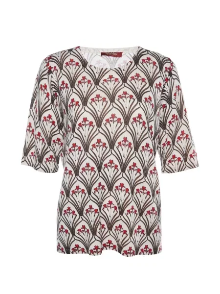 Top Max Mara cu model floral cu imagine