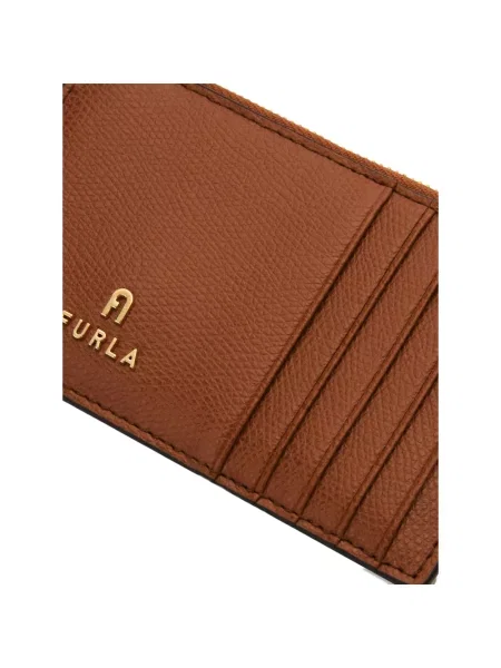 Furla portfel skórzany Camelia M brązowy