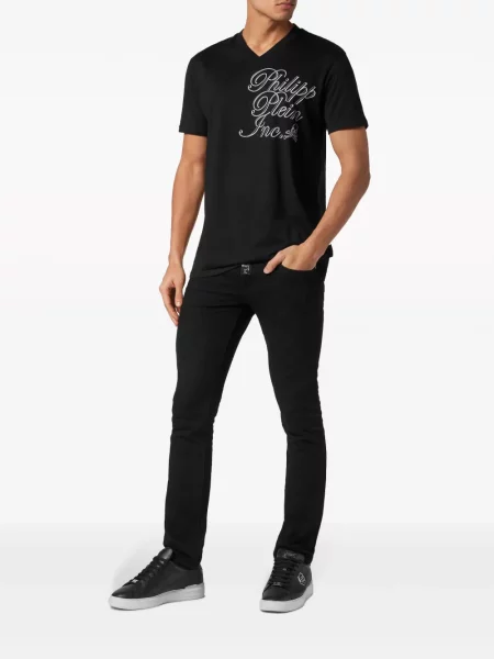 Raštuotas marškinėliai Philipp Plein juoda