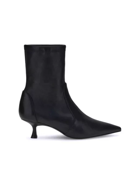 Botki Stuart Weitzman skórzane czarne