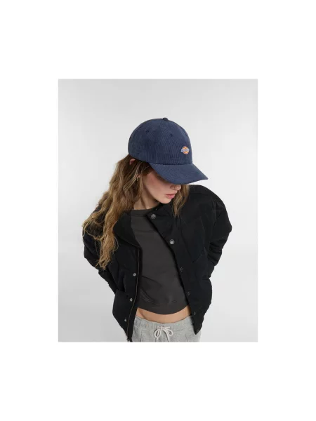 Șapcă Dickies de catifea cord albastru