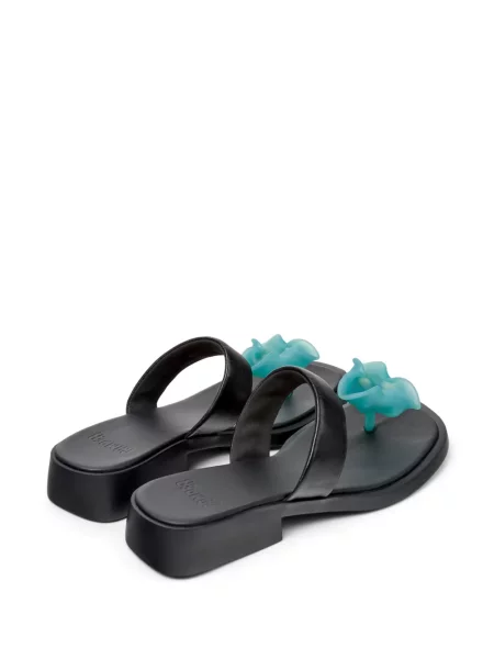 Sandale Camper cu model floral cu aplicații negru