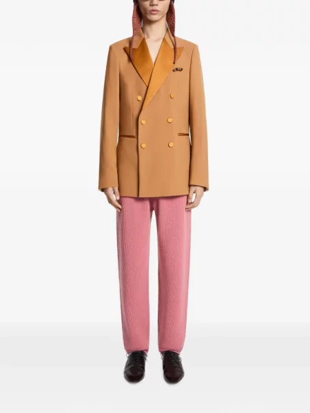 Costum Dries Van Noten de lână portocaliu