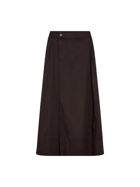 Spódnica midi Co'couture do kolan brązowa