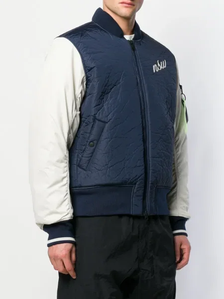 Geacă bomber Nike cu broderie albastru