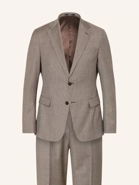 Joop! Oblek Hodge-Rennet Slim Fit hnědá / béžová černá