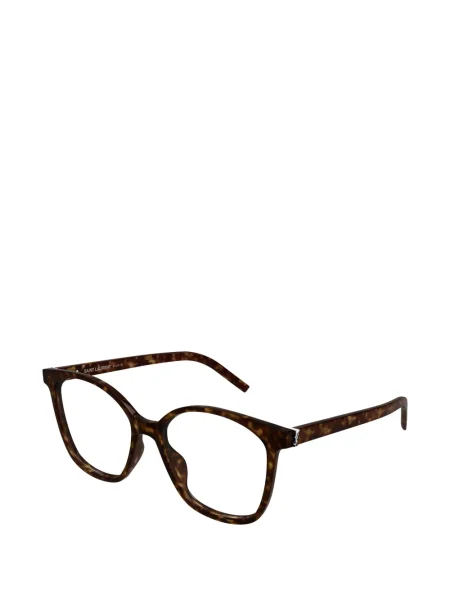 Ochelari de soare Saint Laurent Eyewear cu imprimeu geometric maro