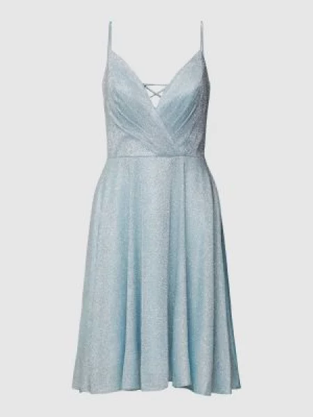 Sukienka koktajlowa z efektowną przędzą Luxuar