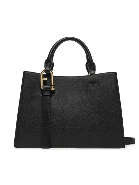 Кожена чанта Furla черно