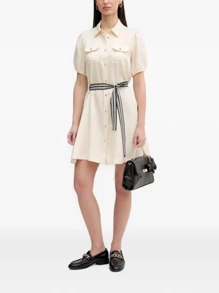 Cu centură rochie mini Gaudi alb