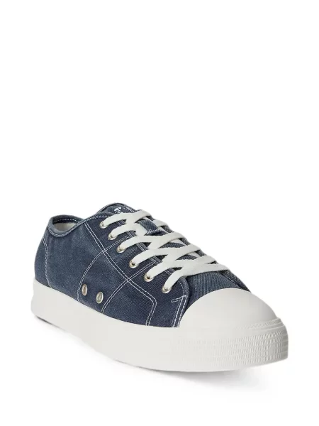 Bőr futó masnis sneaker Polo Ralph Lauren piros