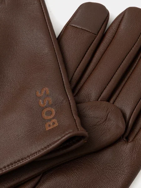 Шкіряні рукавички BOSS Orange чорний