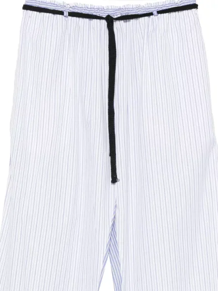 Pantaloni Barena cu dungi cu cordon alb