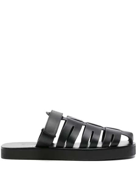 Sandale Ancient Greek Sandals din piele fără toc negru
