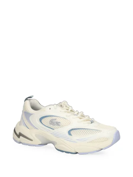 Sneakerși Lacoste plasă cu autograf alb