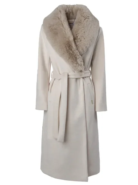 Influencer Palton de iarnă crem