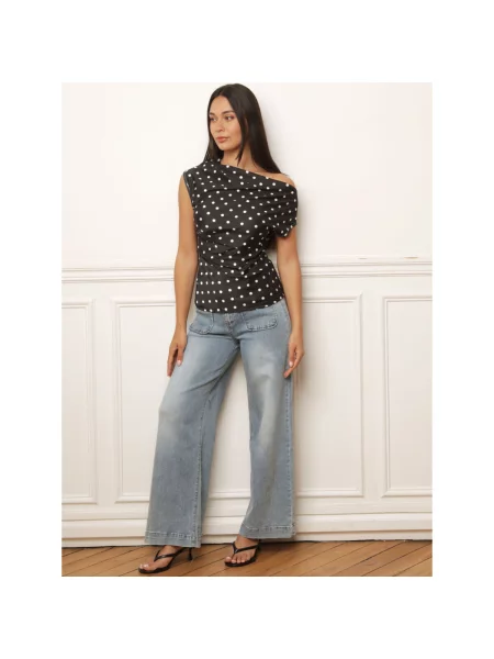 Top La Modeuse negru