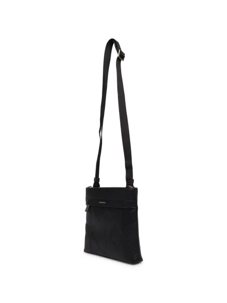 Geantă crossbody Calvin Klein cu autograf negru
