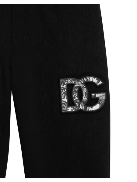 Dětské kalhoty Dolce & Gabbana černé