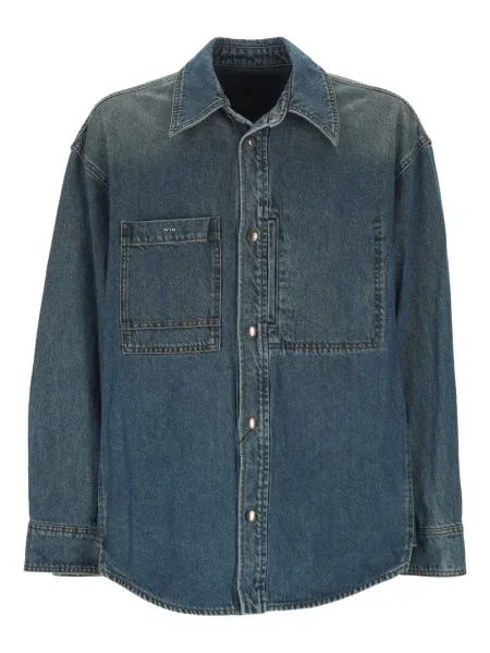 Риза Wooyoungmi на цветя с принт синьо