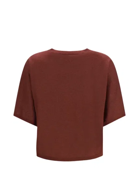 Scurt tricou Brunello Cucinelli din cașmir roșu