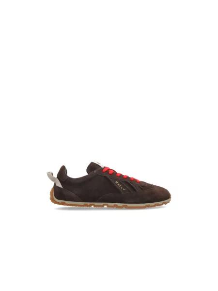 Sneakersy Bally zamszowe brązowe