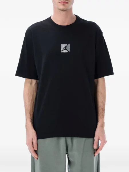 Tricou Jordan cu imagine cu decolteu rotund negru
