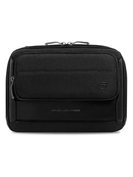 Torba crossbody Piquadro skórzana czarna