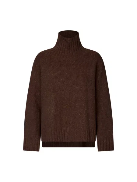 Sweter Masai z dżerseju brązowy