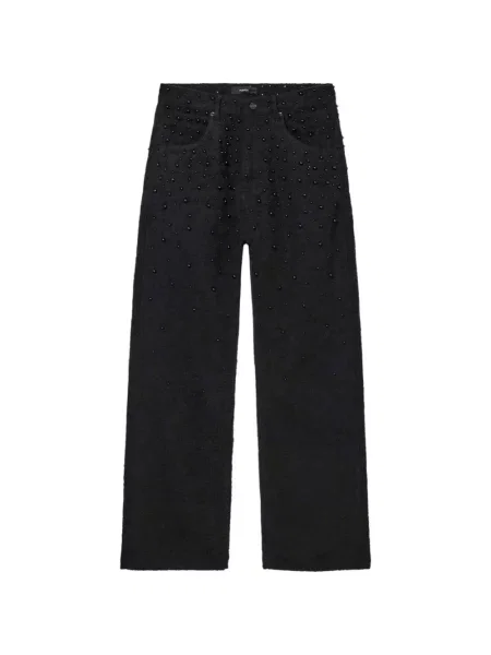 Blugi Purple Brand cu perle negru