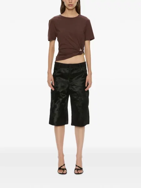 Tricou Christopher Esber cu volane maro