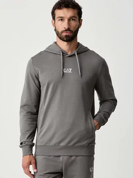 Emporio Armani melegítő szett férfi pamuttal szürke
