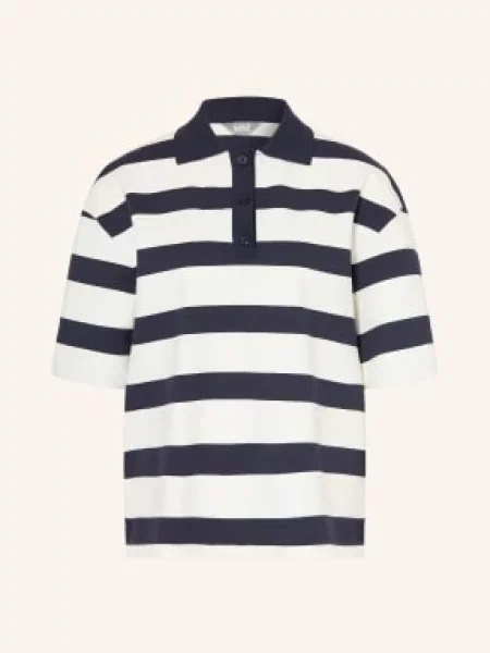 Mm By Max Mara Koszulka Polo Z Dżerseju Labetaia blau białe