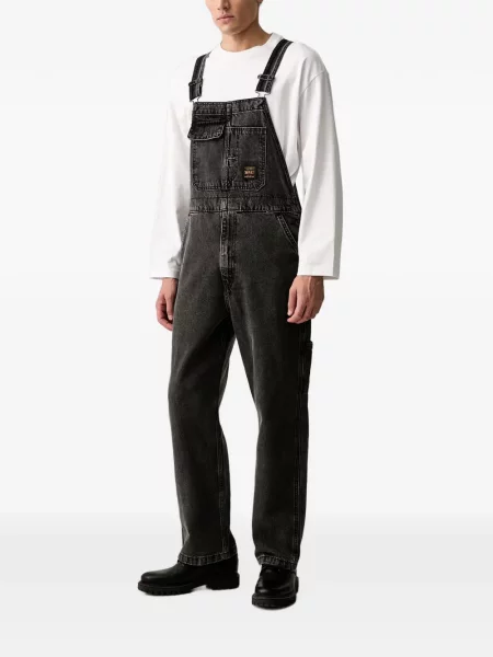 Pantaloni scurți din denim Levi's® din dantelă zdrențuiți cu talie înaltă albastru