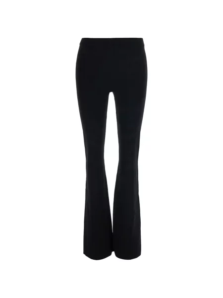 Pantaloni Pinko tricotate evazate negru