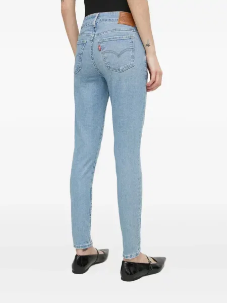 Карирани дънки straight leg Levi's® с шипове кафяво