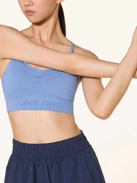 Nike Sportovní Podprsenka Pro Seamless tmavě modrá