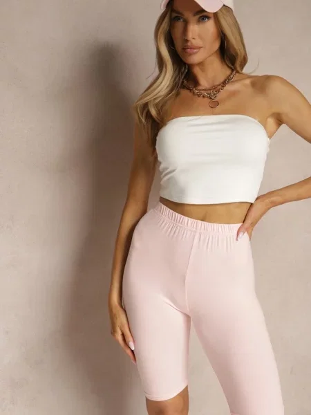 Szorty Kolarki High Waist Liradine różowe