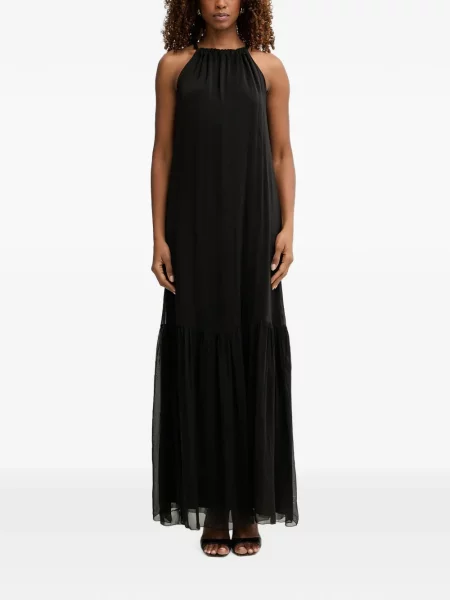 Rochie maxi Haveone cu gât halter negru